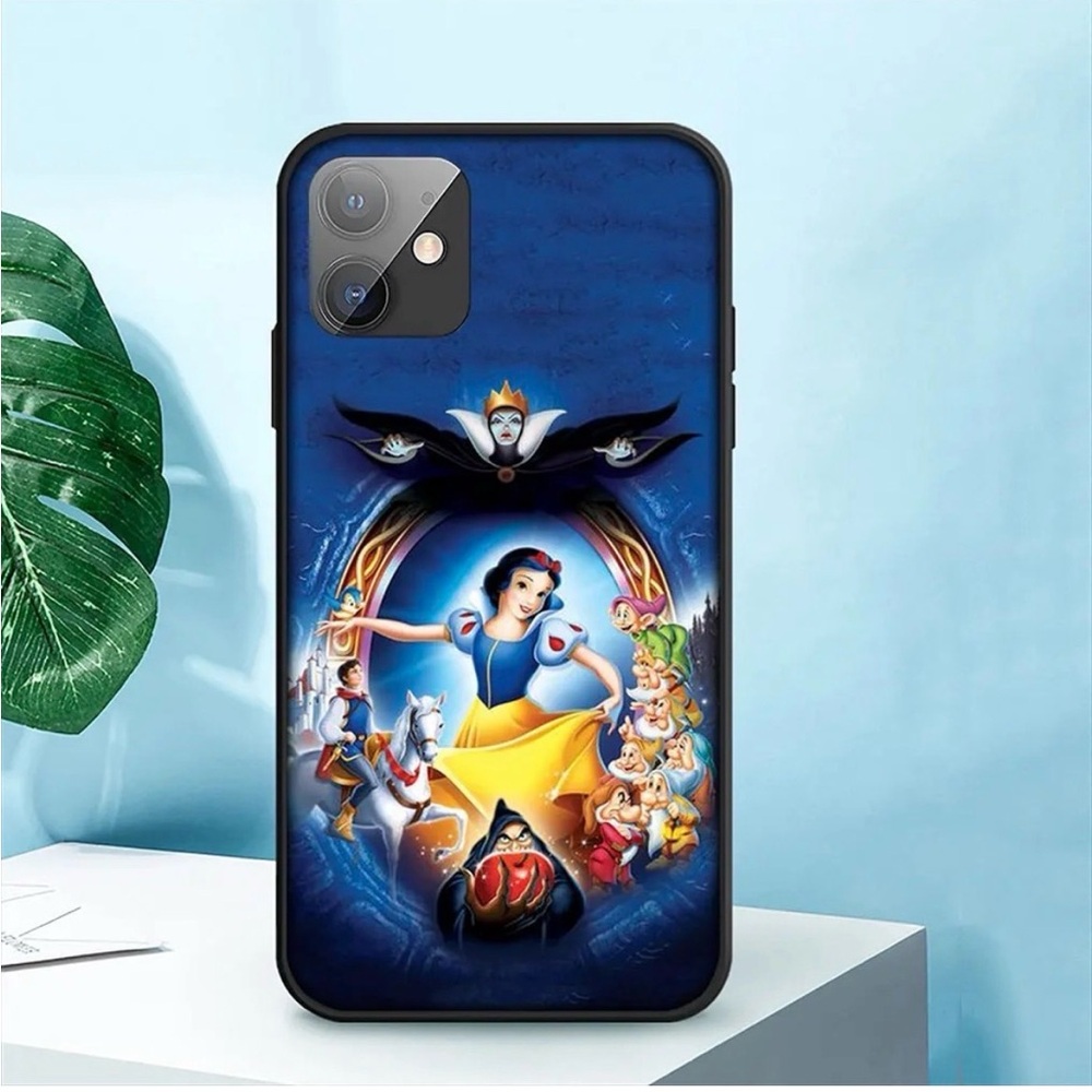 Snow White Themed Blue Protective Phone Case - Decorative Disney Style Design